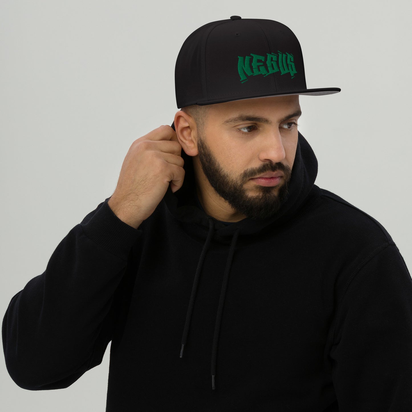 NEGUS Snapback Hoed C0 [zwart/groen]